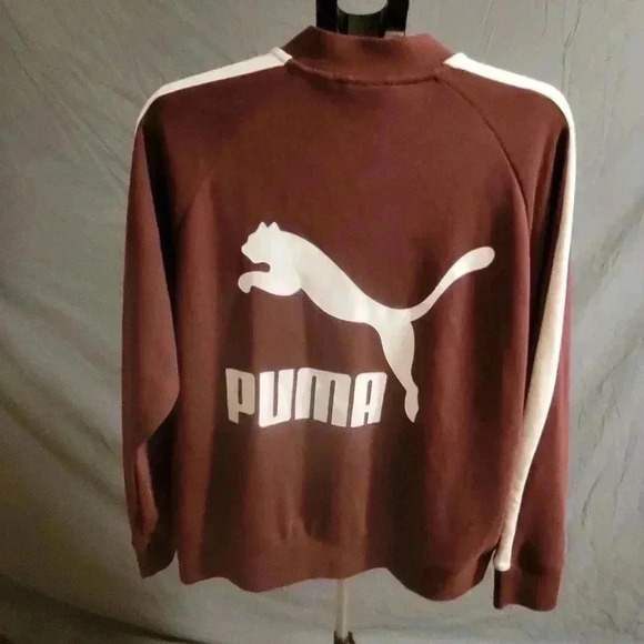 Burgundy Puma Tracksuit Jacket - Picture 2 of 3
